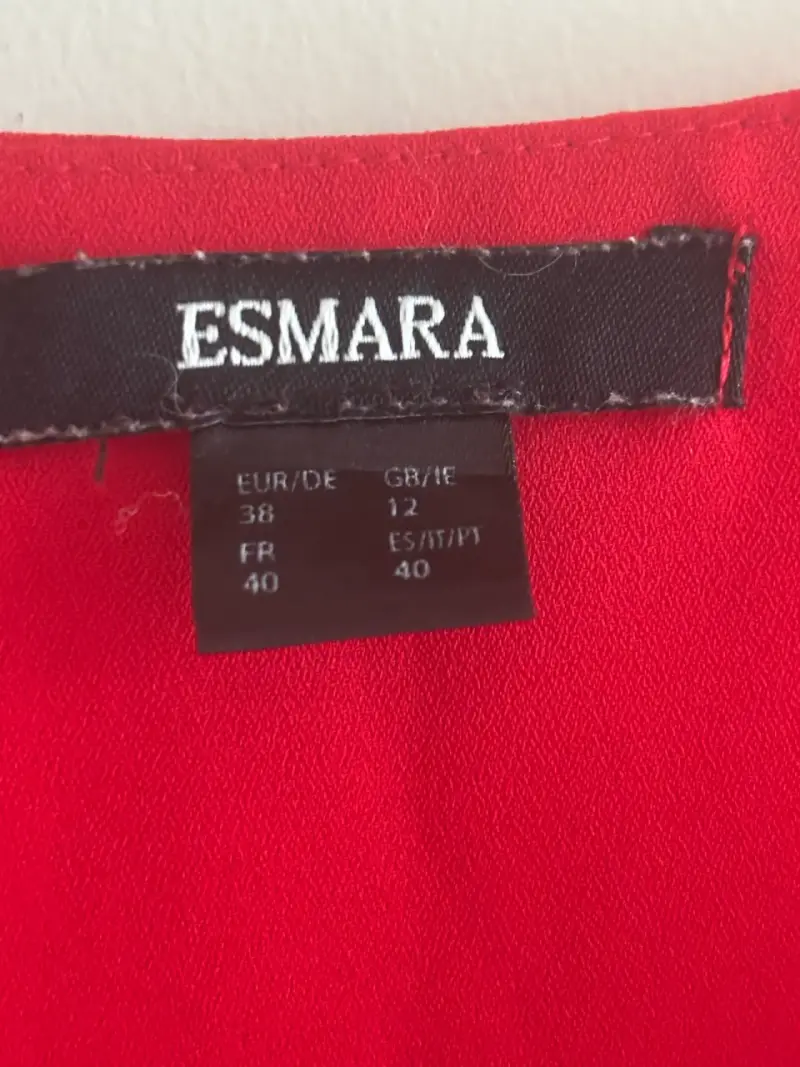 Blusa roja de tirantes Esmara - 3