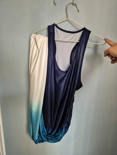 Vestido degradado azul y blanco - miniatura 2
