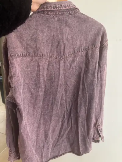 Camisa de mezclilla morada vintage - miniatura 3