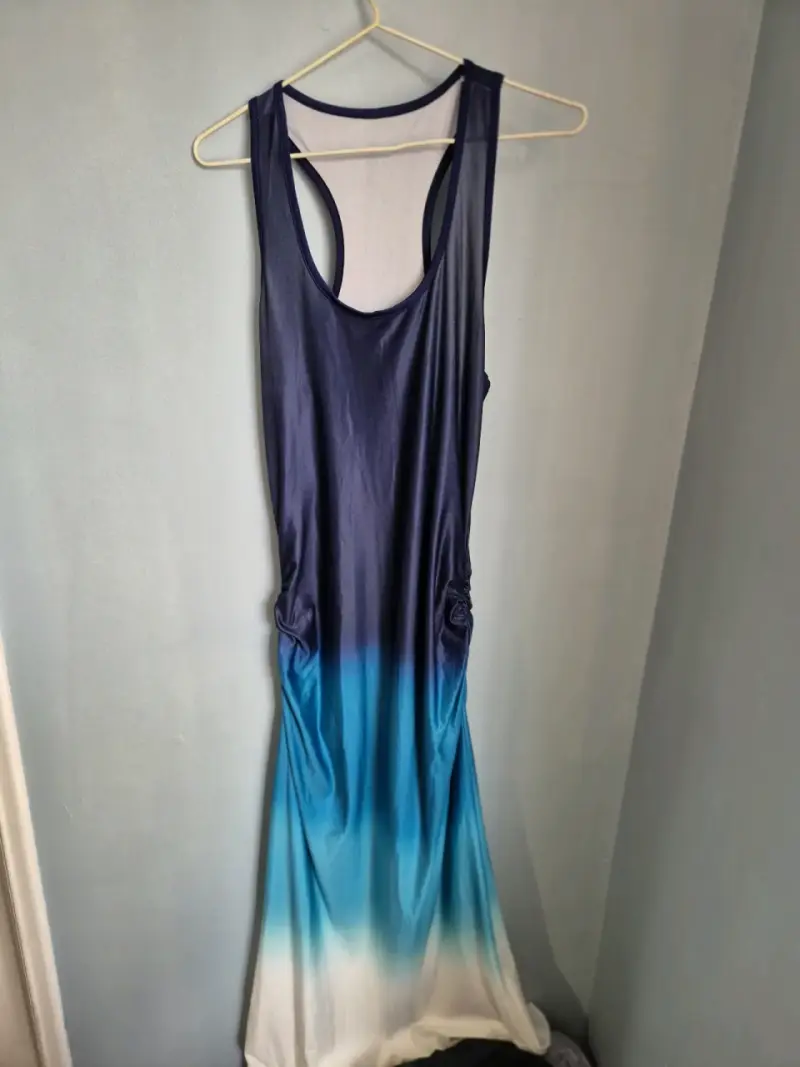 Vestido degradado azul y blanco - 4