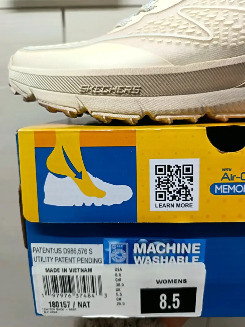 Zapatillas Skechers beige con plantilla Memory Fo - 3