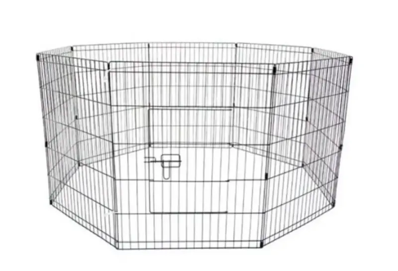 Corral metálico para mascotas plegable - 1