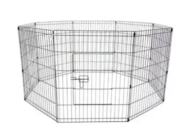 Corral metálico para mascotas plegable - miniatura 1