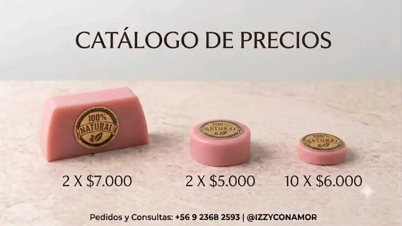 Jabón natural artesanal 100% natural - 1