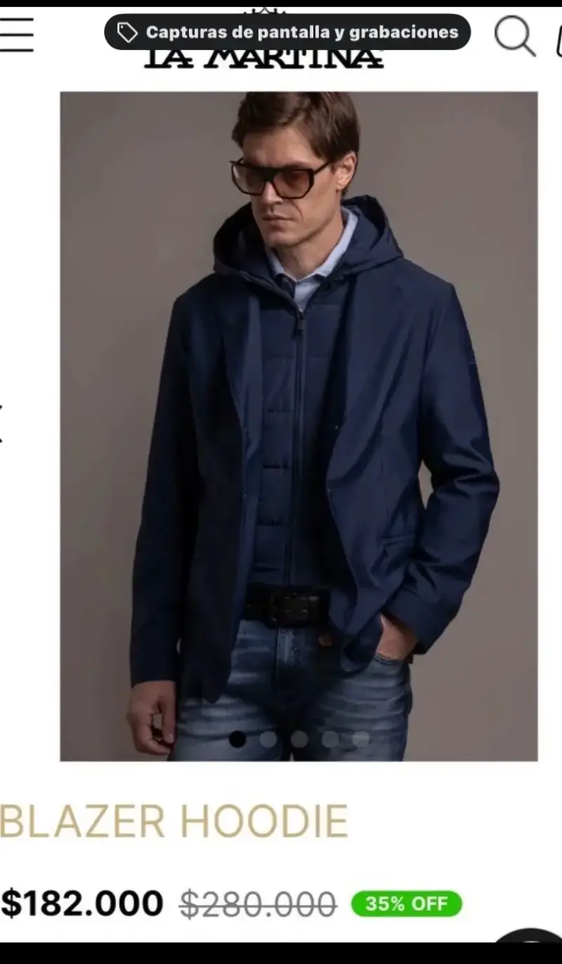 Chaqueta azul con capucha desmontable ‘Martina’ - 3