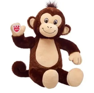 Peluche de mono Build-A-Bear marrón suave - miniatura 1