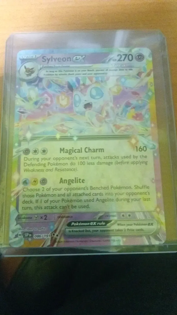 Carta Pokémon Sylveon EX holográfica - 1