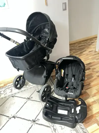Coche de bebé 360 con silla Moisés  y base Bebesit - miniatura 1