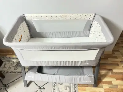 Cuna colecho Safety  gris con diseño estrella - miniatura 4