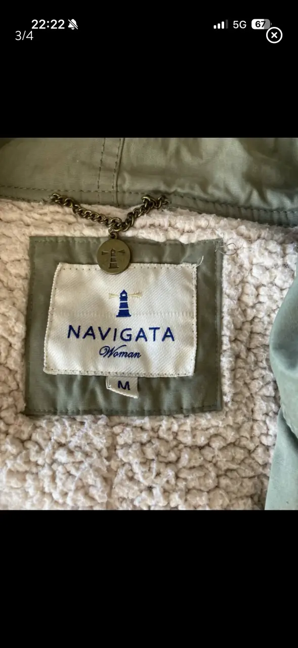 Parka verde con capucha de piel sintética - 3