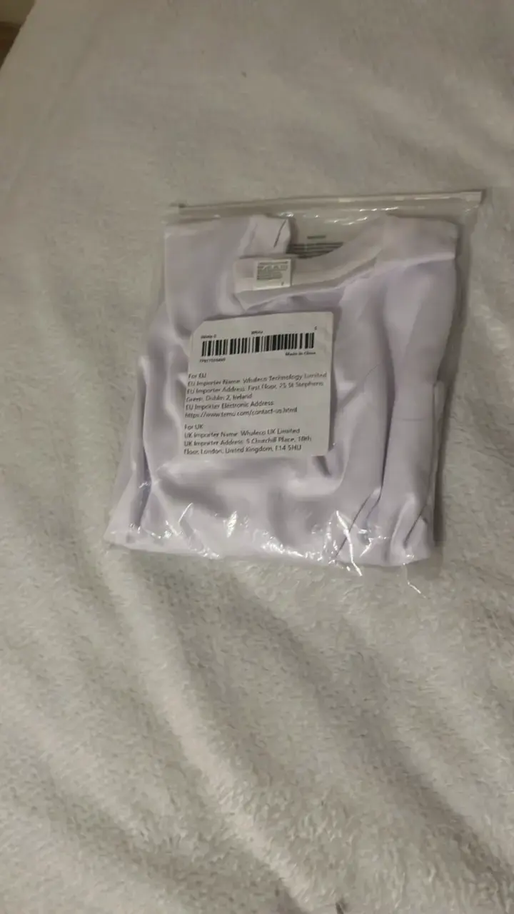 Polera blanca manga corta S - 1