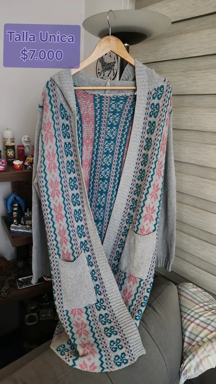 Cardigan largo con diseño floral multicolor