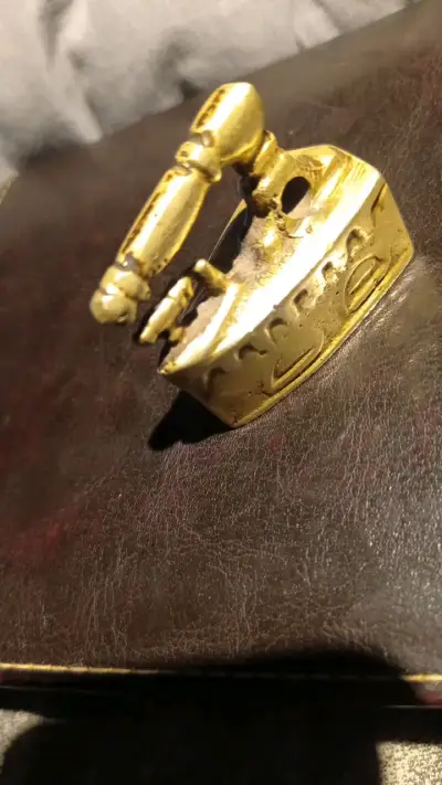 Plancha antigua de bronce decorativa - miniatura 3