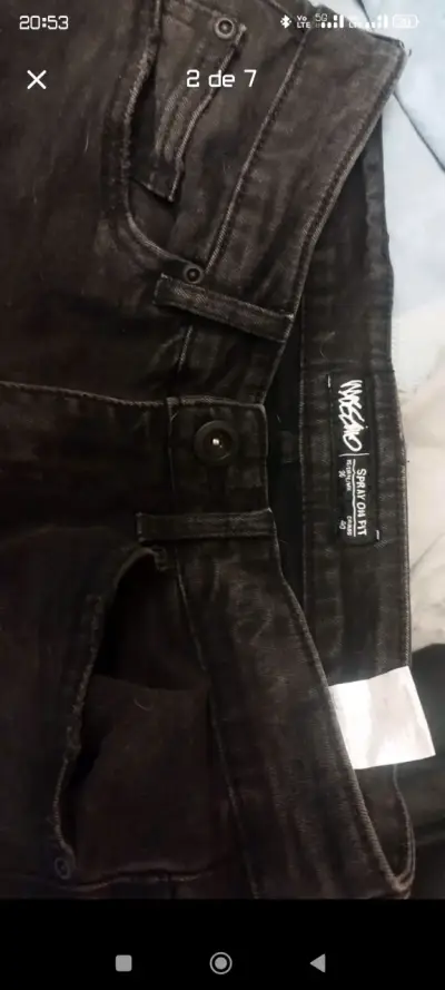 Jeans negros de mezclilla para hombre - miniatura 4