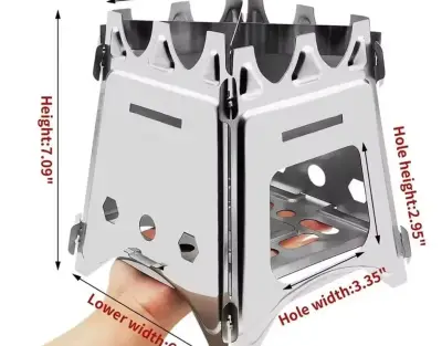 Estufa portátil de acero inoxidable para camping - miniatura 2