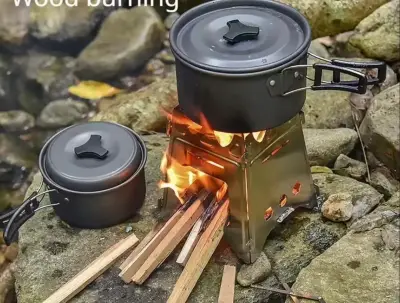 Estufa portátil de acero inoxidable para camping - miniatura 4
