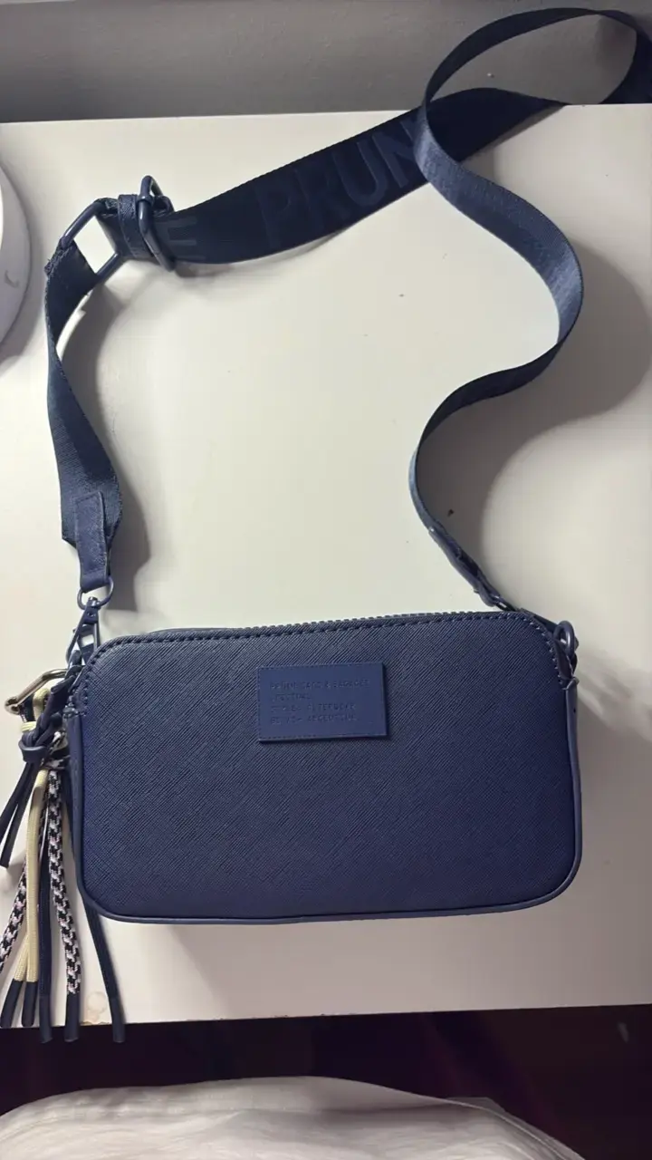 Cartera prüne de cuero azul - 2