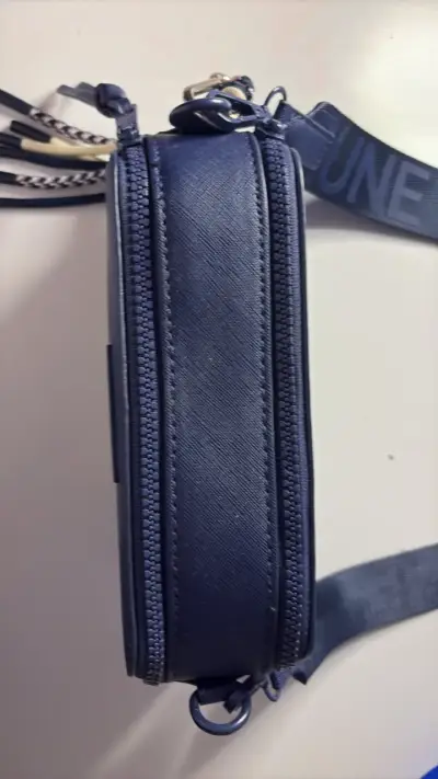 Cartera prüne de cuero azul - miniatura 3