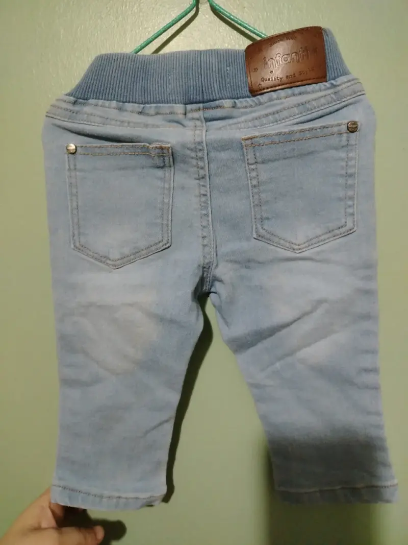Pantalones de mezclilla infantil azul claro - 3