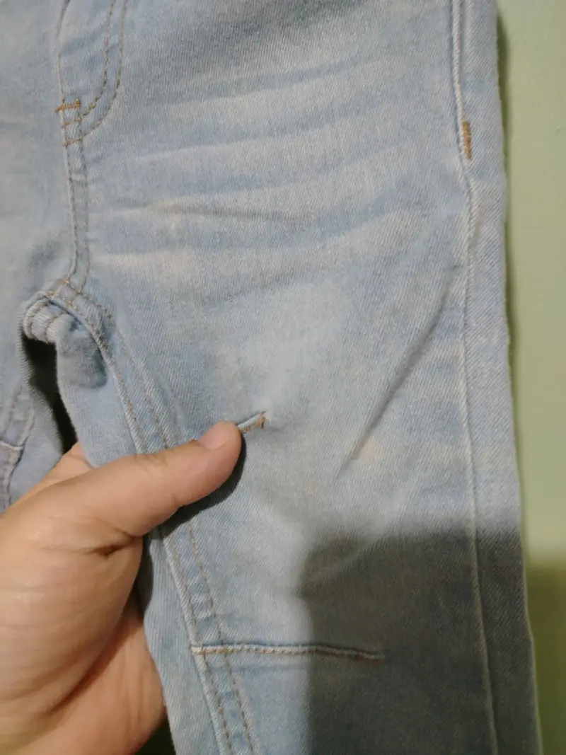 Pantalones de mezclilla infantil azul claro - 4