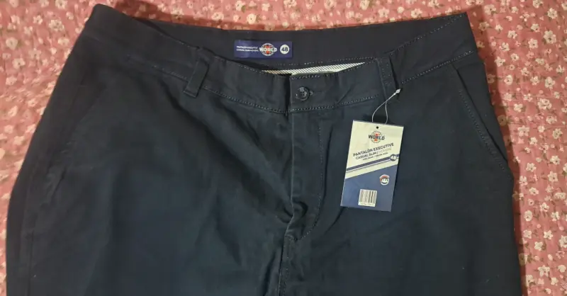 Pantalones semiformal azul marino talla 48 - 2