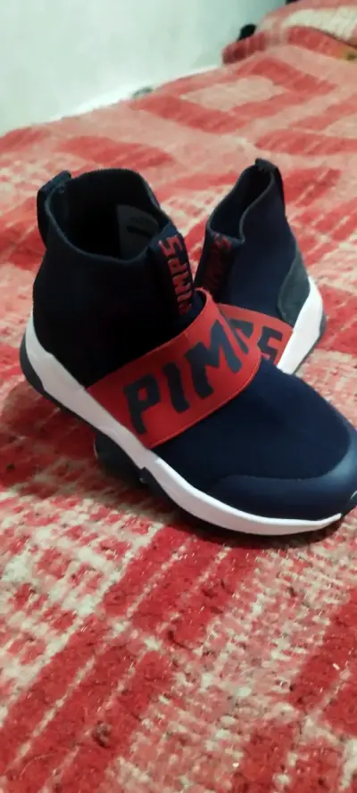 Zapatillas deportivas azul y rojo PIMPS - miniatura 1
