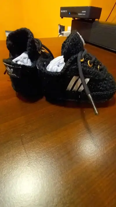 Zapatillas de bebé Adidas negras acroshet - miniatura 1