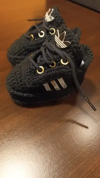 Zapatillas de bebé Adidas negras acroshet - miniatura 2