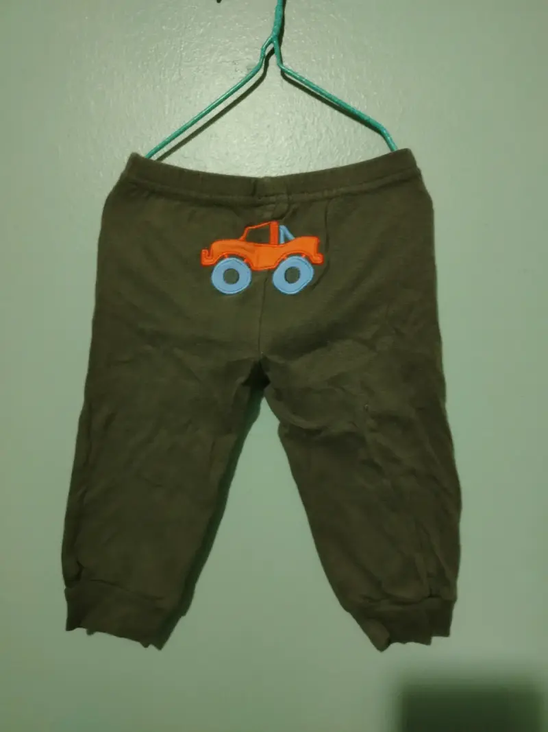 Pantalón/calza de bebé color verde musgo - 2
