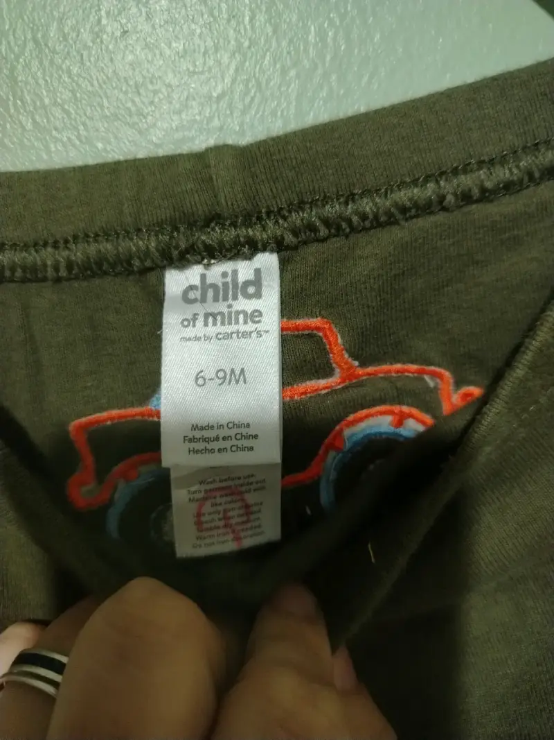 Pantalón/calza de bebé color verde musgo - 4