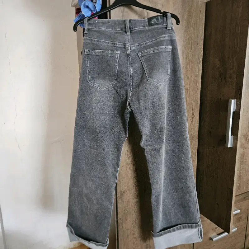 Jeans grises de mezclilla para mujer Americanino - 1