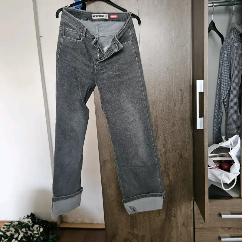 Jeans grises de mezclilla para mujer Americanino - 2