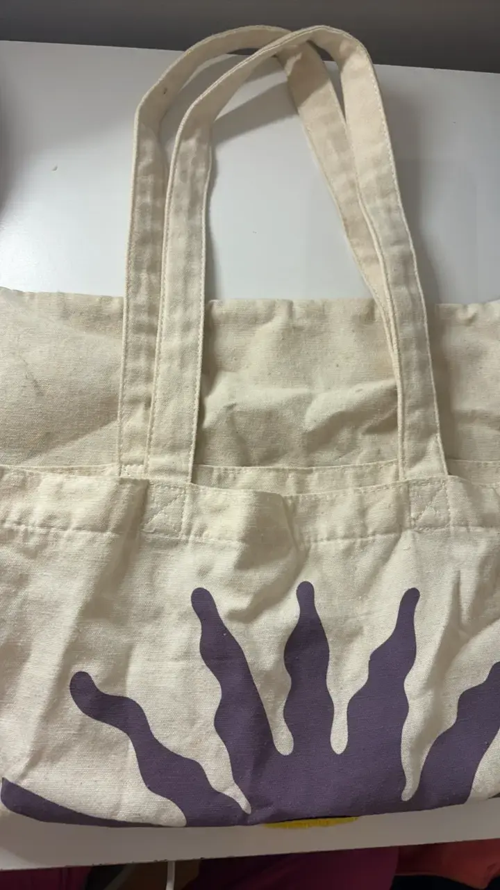 Bolso tote de lona con diseño de sol sonriente - 2