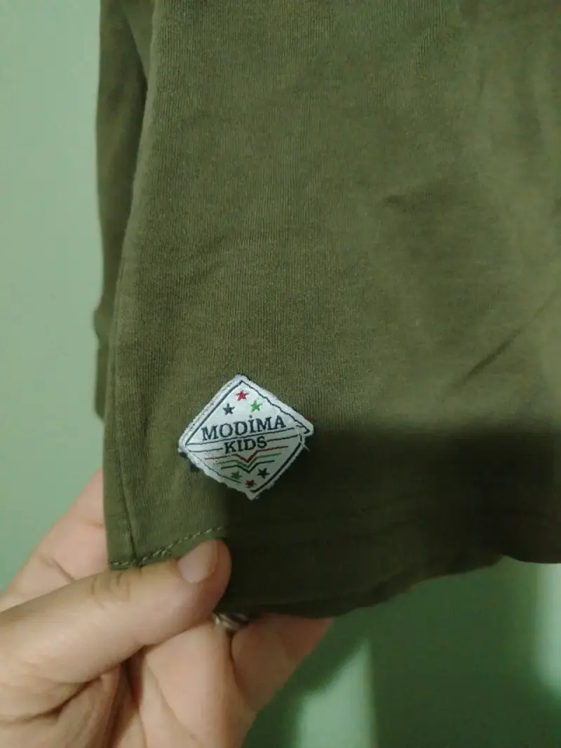 Polera manga larga verde para niño - 3