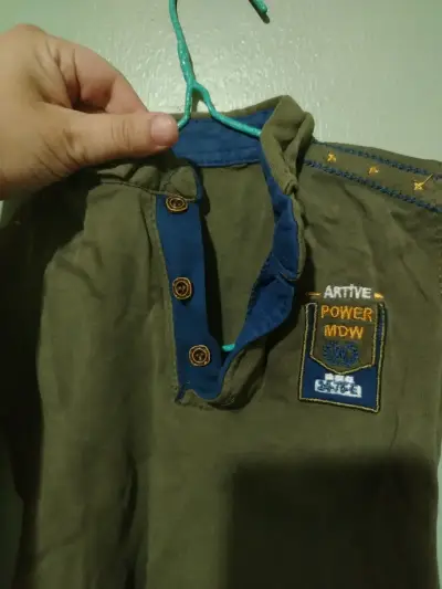 Polera manga larga verde para niño - miniatura 5