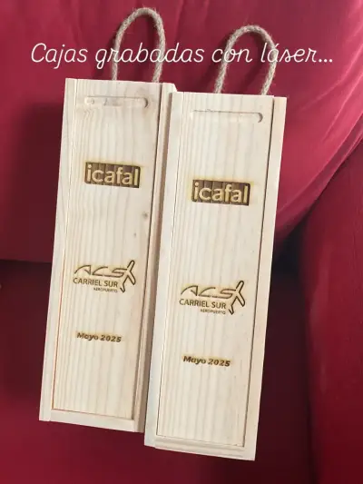 Caja de madera para vino - miniatura 2