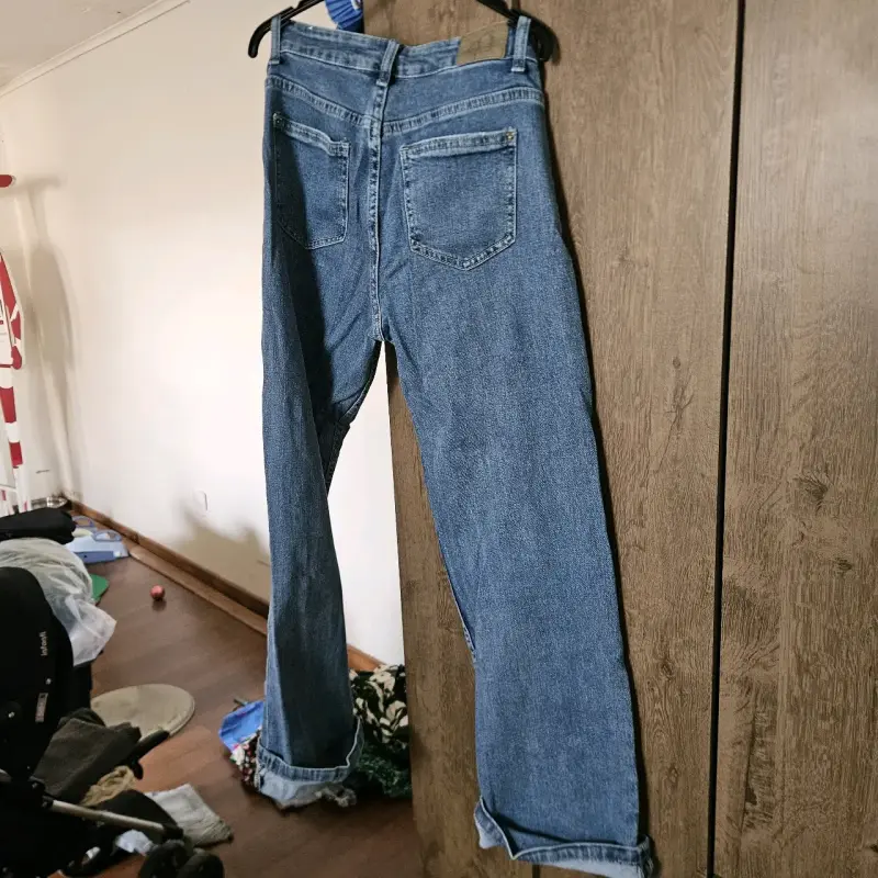 Jeans de mezclilla azul para mujer - 1