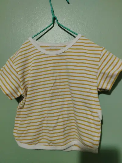 Polera rayada amarilla para niño - miniatura 1