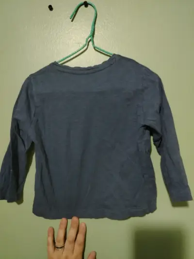 Polera manga larga azul para niño Tribus - miniatura 4