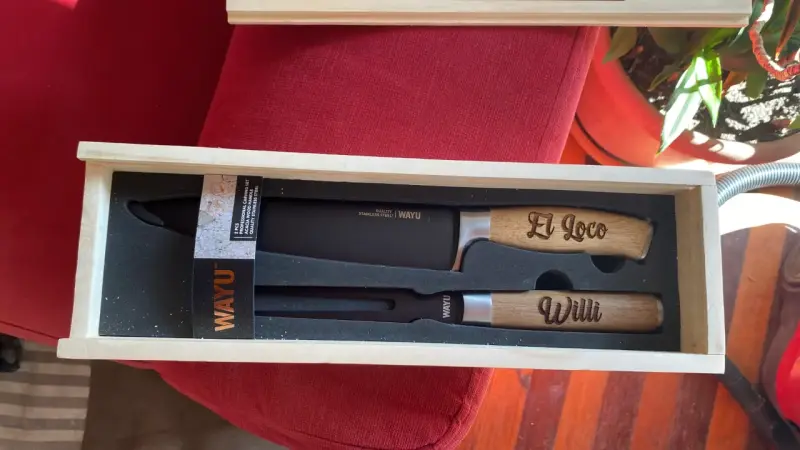 Set de cuchillos Wayu con mango de madera - 5
