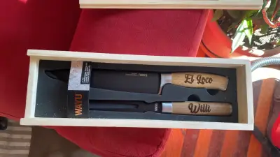 Set de cuchillos Wayu con mango de madera - miniatura 5