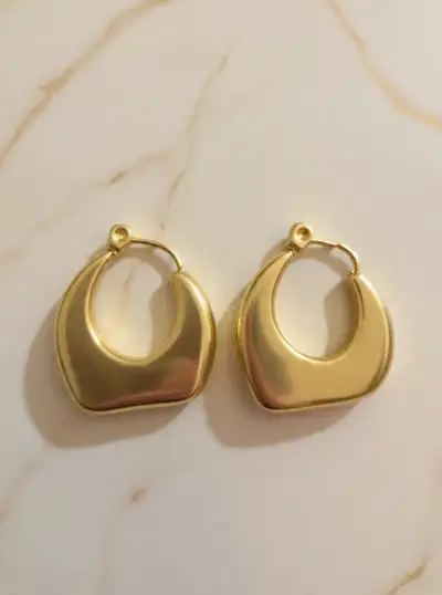 Aros c con diseño floral , corazón y hojas - miniatura 2