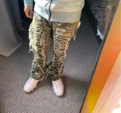 Jeans desgastados estilo urbano para hombre - miniatura 1
