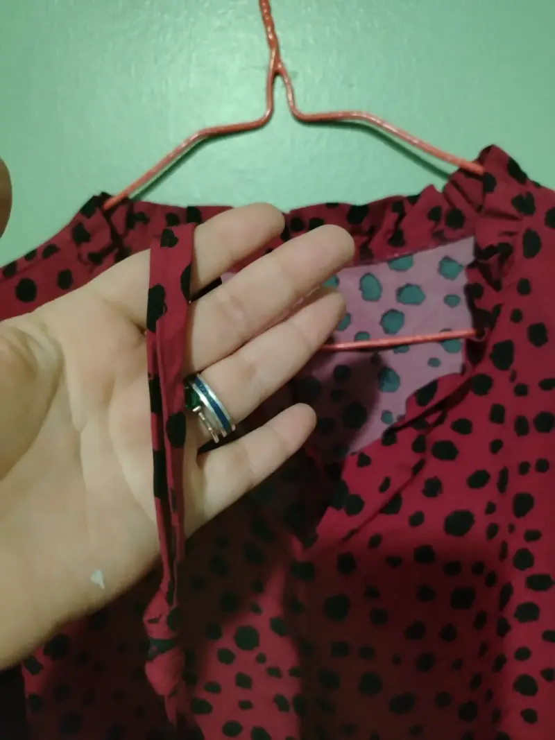 Blusa fuccia con círculos negros 3XL - 3