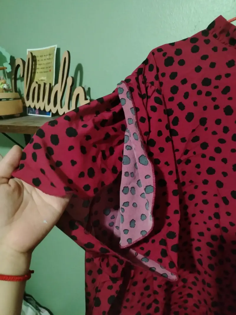 Blusa fuccia con círculos negros 3XL - 4