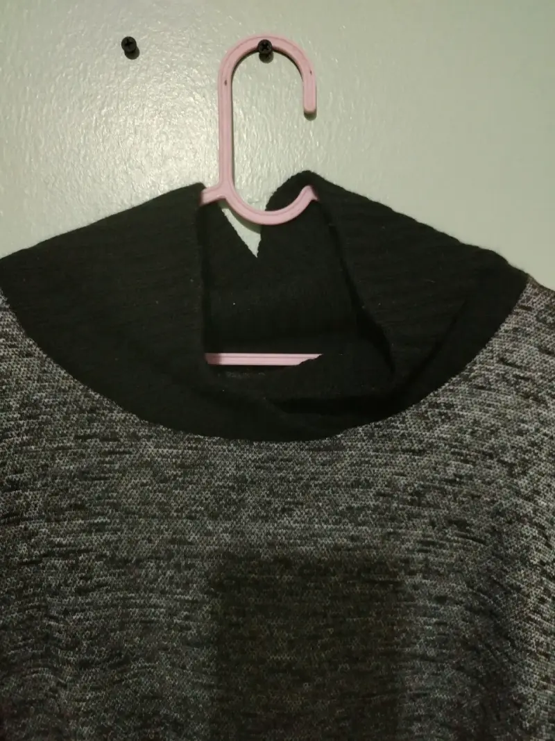 Sueter gris y negro de lana para mujer 2xl - 3