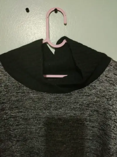 Sueter gris y negro de lana para mujer 2xl - miniatura 3