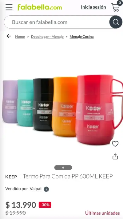 Termo Comida Keep 600ML colores variados - miniatura 3