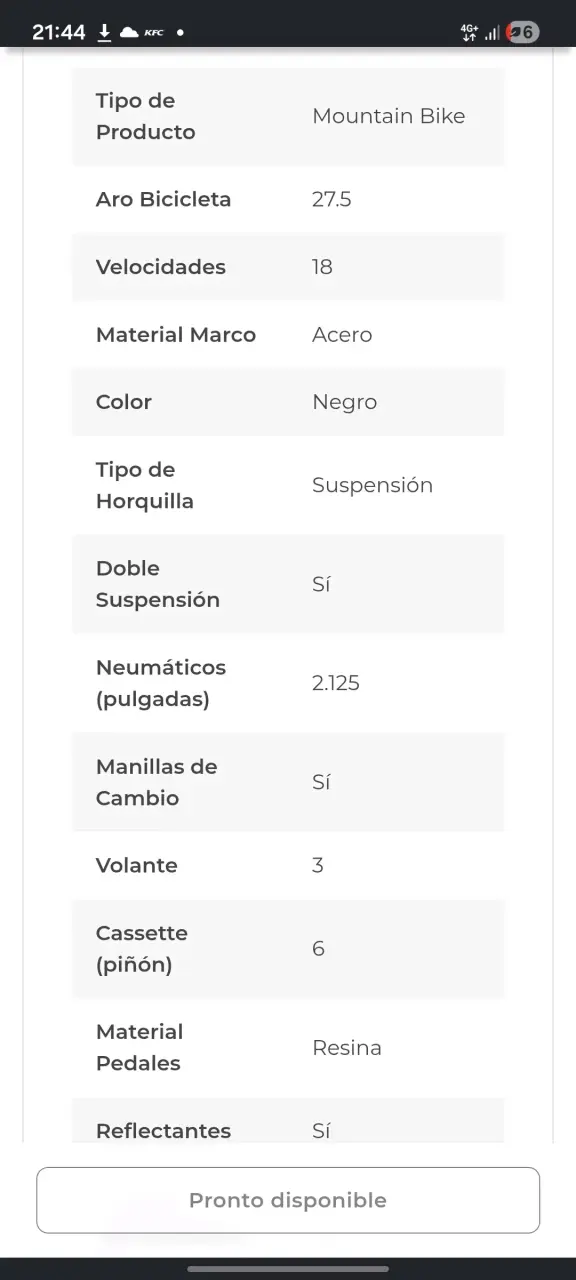 Bicicleta de montaña Besatti Xtrem 27.5" negra - 2