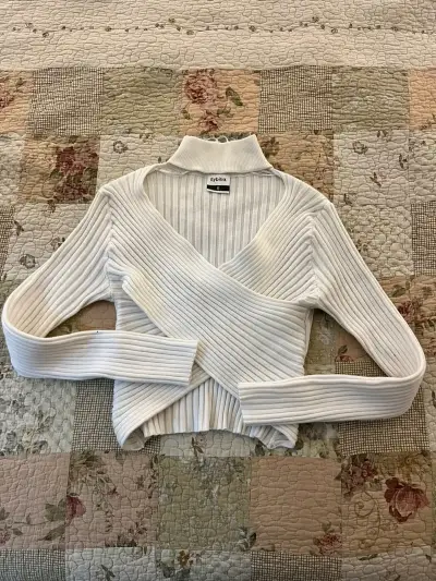 Suéter Sybilla blanco de cuello alto - miniatura 1
